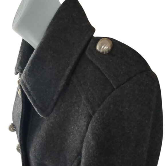 Collection by Gallery Wool Blend Charcoal Coat Size S - Picture 5 of 13
